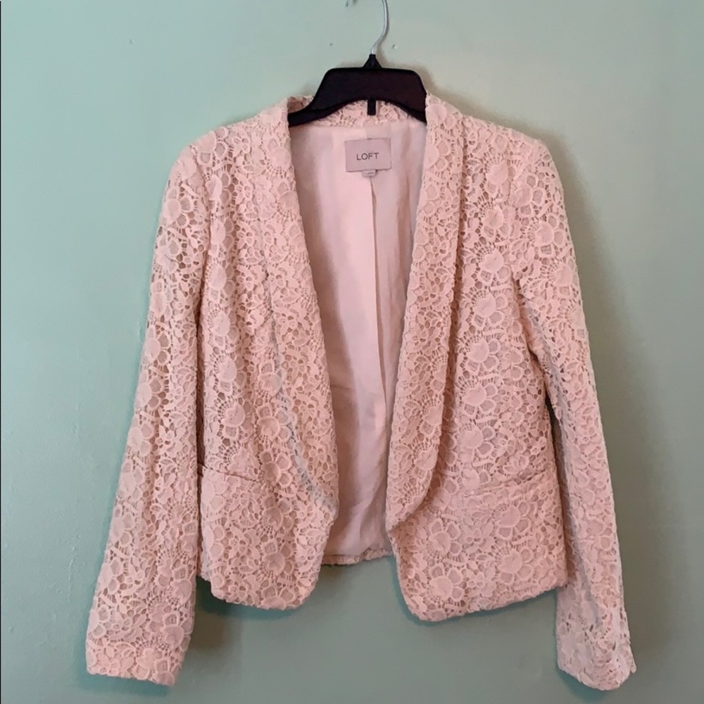 Loft lace cut out jacket